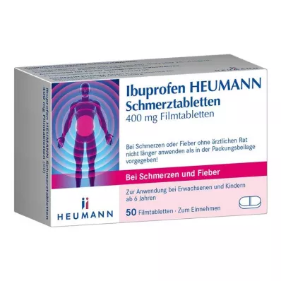 Ibuprofen HEUMANN smärtstillande medel 400 mg, 50 st Ibuprofen HEUMANN smärtstillande medel 400 mg, 50 st