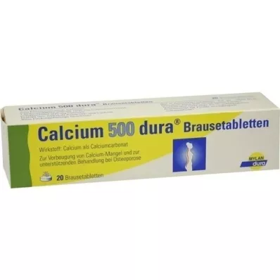 CALCIUM 500 dura brustabletter, 20 st