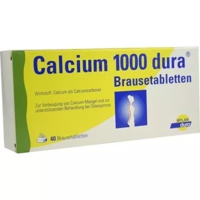 CALCIUM 1000 dura brustabletter, 40 st