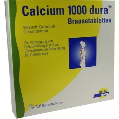 CALCIUM 1000 dura brustabletter, 100 st