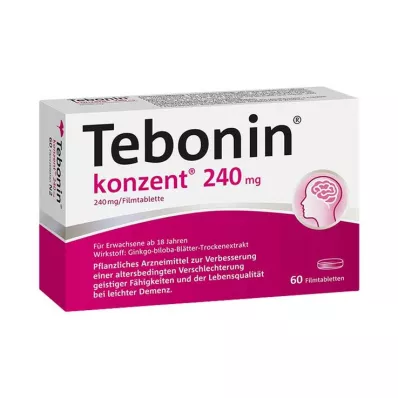 Teboninkoncentrat 240 mg filmdragerade tabletter, 60 st Teboninkoncentrat 240 mg filmdragerade tabletter, 60 st