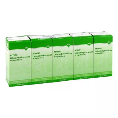 Acoin Lidocaine Hydrochloride 40 mg/ml lösning, 5X50 ml