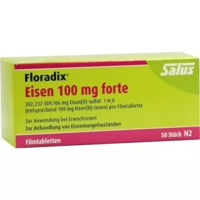 FLORADIX Järn 100 mg forte filmdragerade tabletter, 50 st