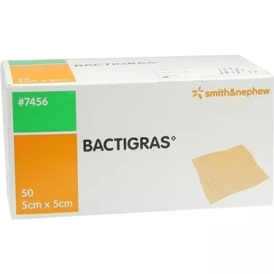 BACTIGRAS antiseptisk paraffinbinda 5x5 cm, 50 st