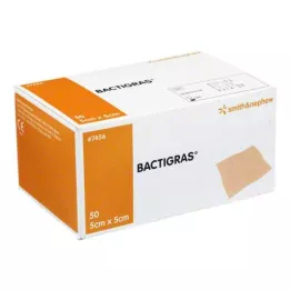 BACTIGRAS antiseptisk paraffinbinda 5x5 cm, 50 st