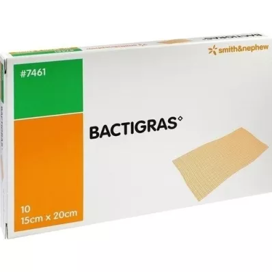 BACTIGRAS antiseptisk paraffinbinda 15x20 cm, 10 st