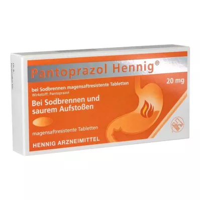 Pantoprazol Hennig b. Halsbränna 20 mg magsäcksresistenta tabletter, 7 st Pantoprazol Hennig b. Halsbränna 20 mg magsäcksresistenta tabletter, 7 st