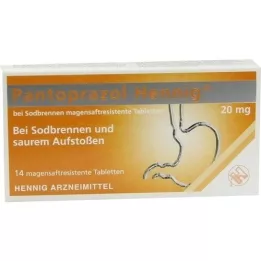 PANTOPRAZOL Hennig b.Sodbrennen 20 mg msr.Tabl., 14 st