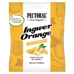 PECTORAL Ginger Orange Candies sockerfria, 60 g