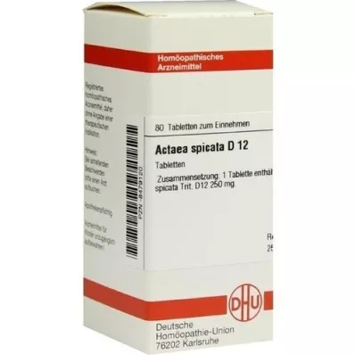 ACTAEA SPICATA D 12 tabletter, 80 st