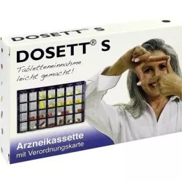 DOSETT S Medicinkassett blå, 1 st