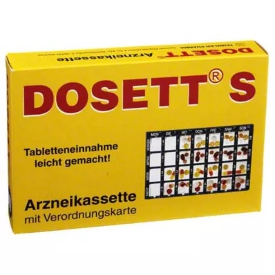 DOSETT S Medicinkassett blå, 1 st