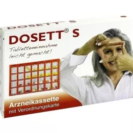 DOSETT S Medicinkassett röd, 1 st