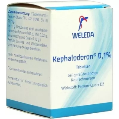 KEPHALODORON 0,1% tabletter, 250 st