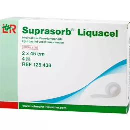SUPRASORB Liquacel hydroakt.Faserverb.2x45 cm, 4 st