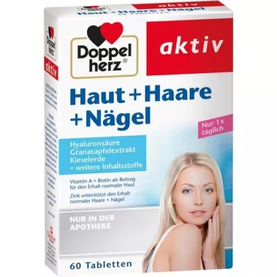 DOPPELHERZ Hud+Hår+Naglar tabletter, 60 st