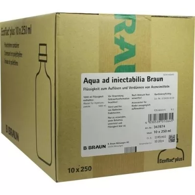 AQUA AD injectabilia Ecoflac Plus infusionsvätska, lösning, 10X250 ml