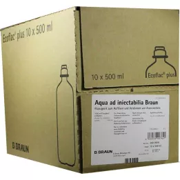 AQUA AD injectabilia Ecoflac Plus infusionsvätska, lösning, 10X500 ml