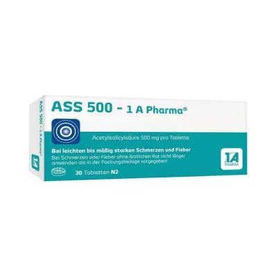 ASS 500 1A Pharma tabletter, 30 st ASS 500 1A Pharma tabletter, 30 st