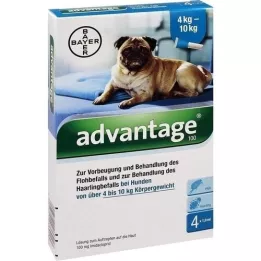 ADVANTAGE 100 lösning för hundar 4-10 kg, 4 st