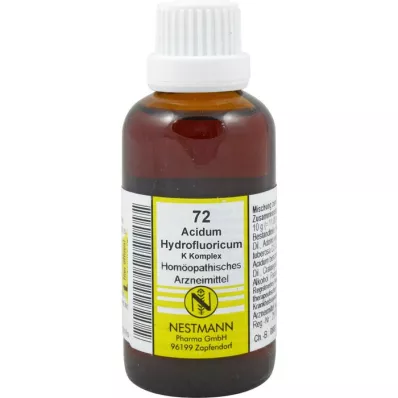 ACIDUM HYDROFLUORICUM K-komplex nr 72 Utspädning, 50 ml