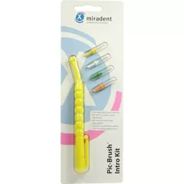 PIC BRUSH Intro Kit gul 1 handtag+4 borstar, 1 p