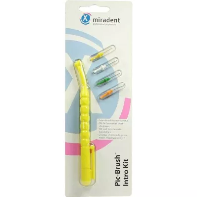 PIC BRUSH Intro Kit gul 1 handtag+4 borstar, 1 p