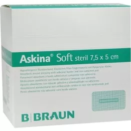 ASKINA Mjukt sårförband 5x7,5 cm sterilt, 50 st