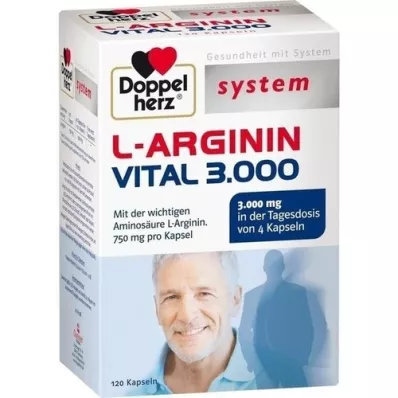 DOPPELHERZ L-Arginin Vital 3.000 system Kapslar, 120 Kapslar