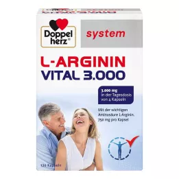 DOPPELHERZ L-Arginin Vital 3.000 system Kapslar, 120 Kapslar