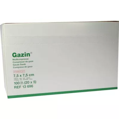 Gazin kompresser 7,5x7,5cm 1, 20X5 st Gazin kompresser 7,5x7,5cm 1, 20X5 st