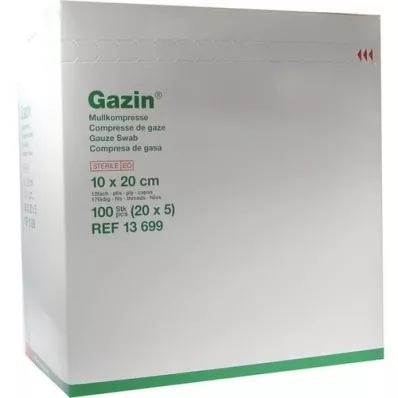 GAZIN Gasbinda komp.10x20 cm steril 12x extra stor, 20X5 st