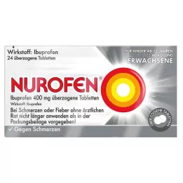 NUROFEN Ibuprofen 400 mg överdragna tabletter, 24 st