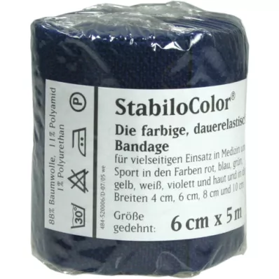 BORT StabiloColor bandage 6 cm blå, 1 st