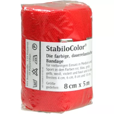 BORT StabiloColor bandage 8 cm röd, 1 st