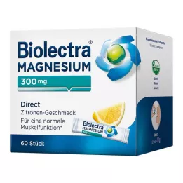 BIOLECTRA Magnesium 300 mg Direkt Citronpinnar, 60 st