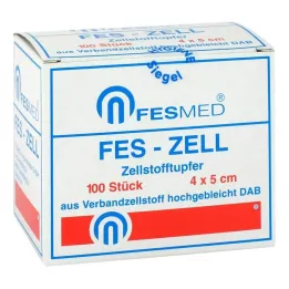ZELLSTOFFTUPFER FES ZELL 4x5 cm kraftigt blekt, 100 st