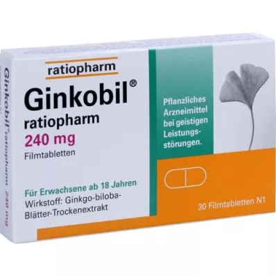 GINKOBIL-ratiopharm 240 mg filmdragerade tabletter, 30 st