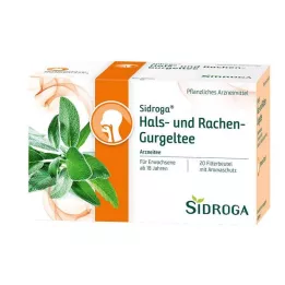 SIDROGA Filterpåsar för gurgeltabletter för hals och svalg, 20X2,5 g