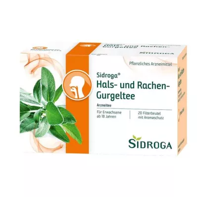 SIDROGA Filterpåsar för gurgeltabletter för hals och svalg, 20X2,5 g
