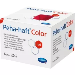 PEHA-HAFT Färg Fixierb.latexfrei 6 cmx20 m röd, 1 st