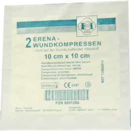 ERENA Fleece-kompresser sterila 10x10 cm, 2 st