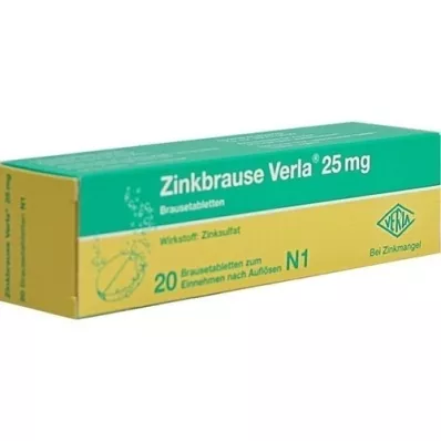 ZINKBRAUSE Verla 25 mg brustabletter, 20 st