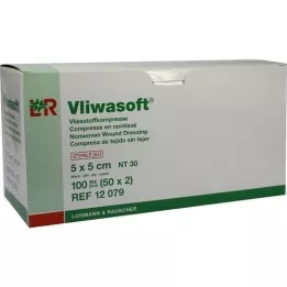 VLIWASOFT Fleecekompresser 5x5 cm sterila 6 l, 50X2 st