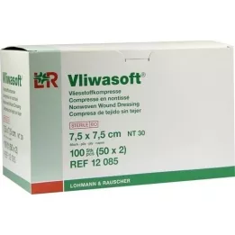 VLIWASOFT Fleecekompresser 7,5x7,5 cm sterila 6l., 50X2 st