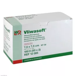 VLIWASOFT Fleecekompresser 7,5x7,5 cm sterila 6l., 50X2 st