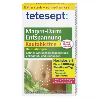 Tetesept gastrointestinala relaxation tuggtabletter, 20 st Tetesept gastrointestinala relaxation tuggtabletter, 20 st