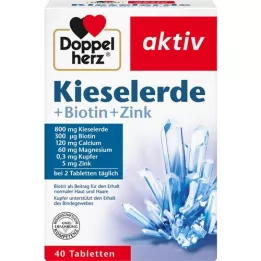 DOPPELHERZ Silica+Biotin+Zink-tabletter, 40 st