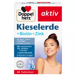 DOPPELHERZ Silica+Biotin+Zink-tabletter, 40 st