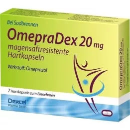 OMEPRADEX 20 mg enterotäckta hårda kapslar, 7 st
